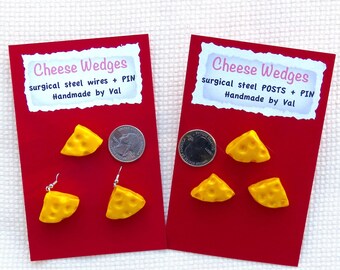 Pendientes de cuña de queso