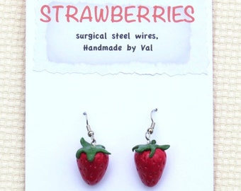 Erdbeer Ohrringe+