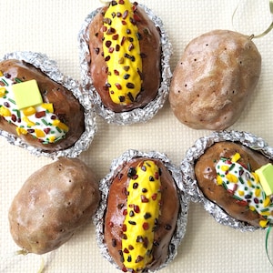 BAKED POTATO Christmas Ornaments