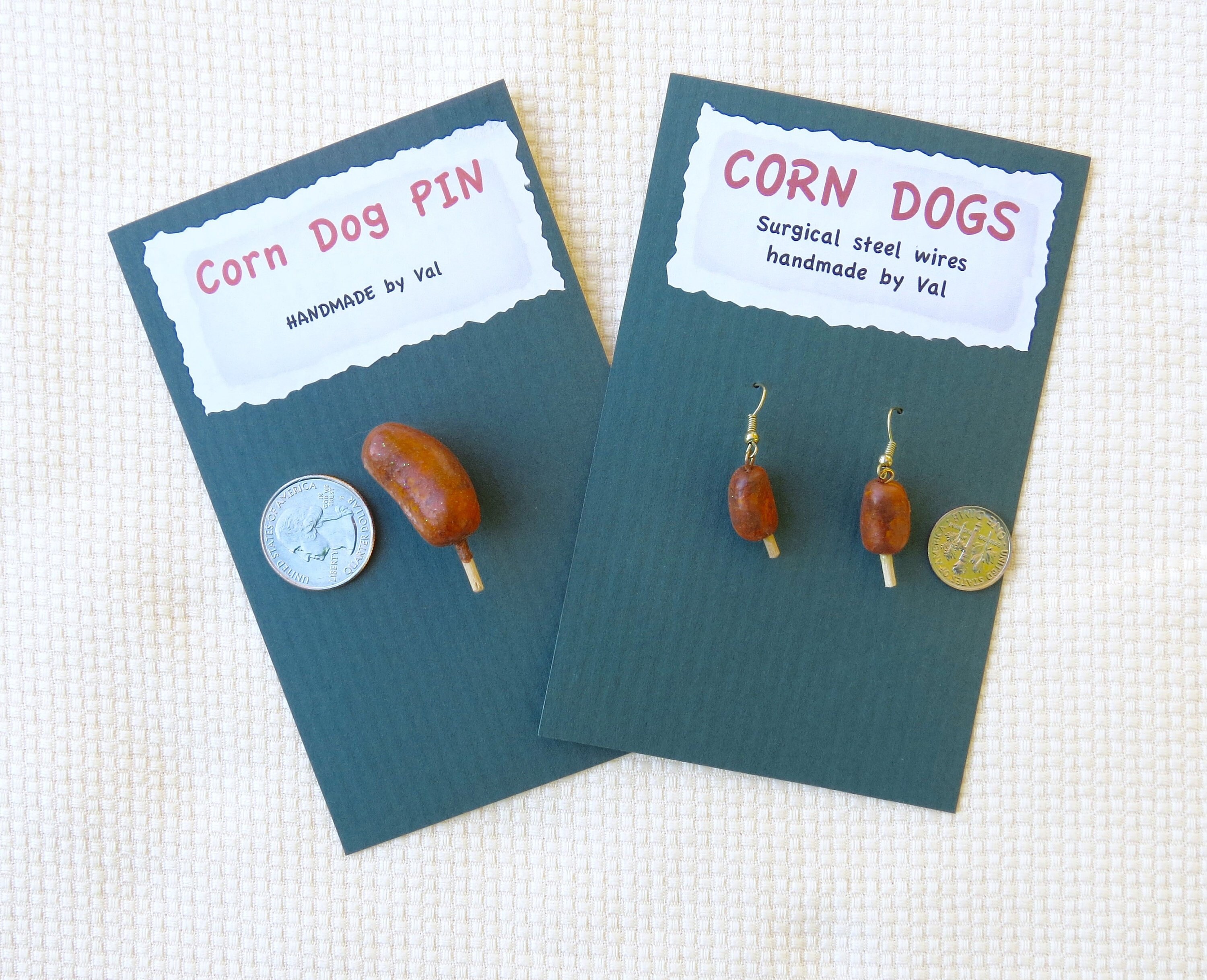 corn dog earrings