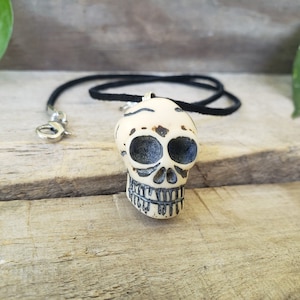 Skull Leather Necklace