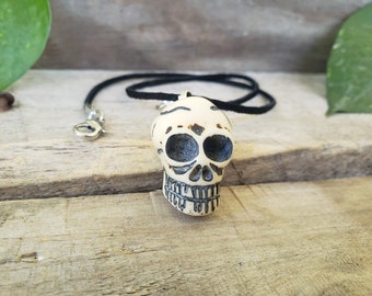 Skull Leather Necklace