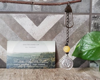 Chakra Charm Agate Yoga Custom Keychain Gift