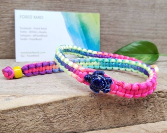 Turtle Choker Rainbow Rave Necklace