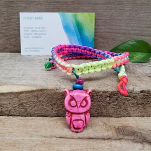 Owl Choker Rainbow Rave Necklace