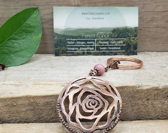 Copper Rose Keychain