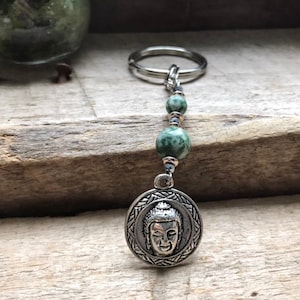 Buddha Silver Keychain