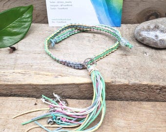 Tassel Choker Necklace with Kandi Bead