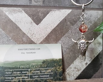 Cow Skull Keychain