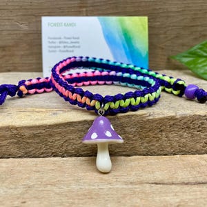 Mushroom Rainbow Rave Choker Necklace