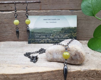 Peridot Necklace and Earring Set