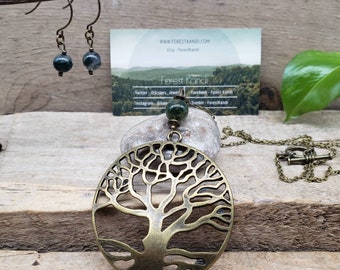 Tree of Life Necklace and Earrings Set
