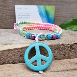 Peace Sign Choker Rave Necklace