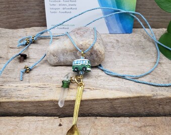 Spoonie Necklace, Crystal VW Bus Spoon Necklace