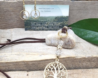 Tree of Life Jewelry Set, Necklace and Earrings