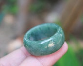 Jade Ring Thumb Ring Leafy Green US Size 12 MTT004 Jadeite Ring Simple Jade Ring Jade Band Jadeite Band Green Jade Green Jadeite For Her