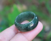 Jade Ring Thumb Ring Dark Green US Size 9 MTT009 Jadeite Ring Simple Jade Ring Jade Band Jadeite Band Green Jade Green Jadeite For Her