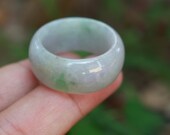 Jade Ring Thumb Ring Faint Lavender Green Apple US Size 12 MTT010 Jadeite Ring Simple Jade Ring Jade Band Jadeite Band Green Jade Natural