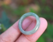 Jade Ring Light Green US Size 7 MTS623 Jadeite Ring Simple Jade Ring Jade Band Jadeite Band Green Jade Green Jadeite Natural Jadeite Jade