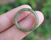 Jade Ring Medium Green US Size 7.5 NRL027 Jadeite Ring Simple Jade Ring Jade Band Jadeite Band Green Jade Green Jadeite Natural Ring