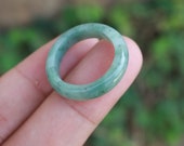 Jade Ring Medium Green US Size 7.25 NRL024 Jadeite Ring Simple Jade Ring Jade Band Jadeite Band Green Jade Green Jadeite Natural Ring