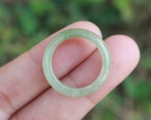 Jade Ring Translucent Moss Green US Size 7 NRL012 Jadeite Ring Simple Jade Ring Jade Band Jadeite Band Green Jade Green Jadeite Natural Ring