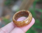 Jade Ring Thumb Ring Yellow US Size 12.5 MTT005 Jadeite Ring Simple Jade Ring Jade Band Jadeite Band Yellow Jade Yellow Jadeite For Her
