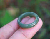 Jade Ring Medium Green US Size 6 MTS630 Jadeite Ring Simple Jade Ring Jade Band Jadeite Band Green Jade White Jadeite For Her Premium Ring