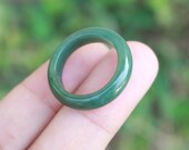 Jade Ring Forest Green US Size 7 NRL011 Jadeite Ring Simple Jade Ring Jade Band Jadeite Band Green Jade Green Jadeite Natural Ring Boho