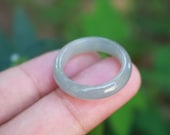Jade Ring Pale Green US Size 7.25 MTS615 Jadeite Ring Simple Jade Ring Jade Band Jadeite Band Green Jade Green Jadeite Natural Jade Stone