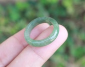 Jade Ring Medium Green US Size 7 NRL016 Jadeite Ring Simple Jade Ring Jade Band Jadeite Band Green Jade Green Jadeite Natural Ring Boho Ring