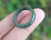Jade Ring Dark Green US Size 7 NRL020 Jadeite Ring Simple Jade Ring Jade Band Jadeite Band Green Jade Green Jadeite Natural Ring Stone Ring