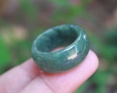 Jade Ring Thumb Ring Dark Green US Size 9 MTT012 Jadeite Ring Simple Jade Ring Jade Band Jadeite Band Green Jade Green Jadeite For Her