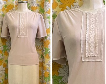 Nude 80s Blouse - Etsy