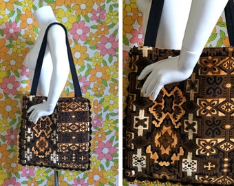 SALE! Tapestry Large Tote Bag Made With Vintage Fabric