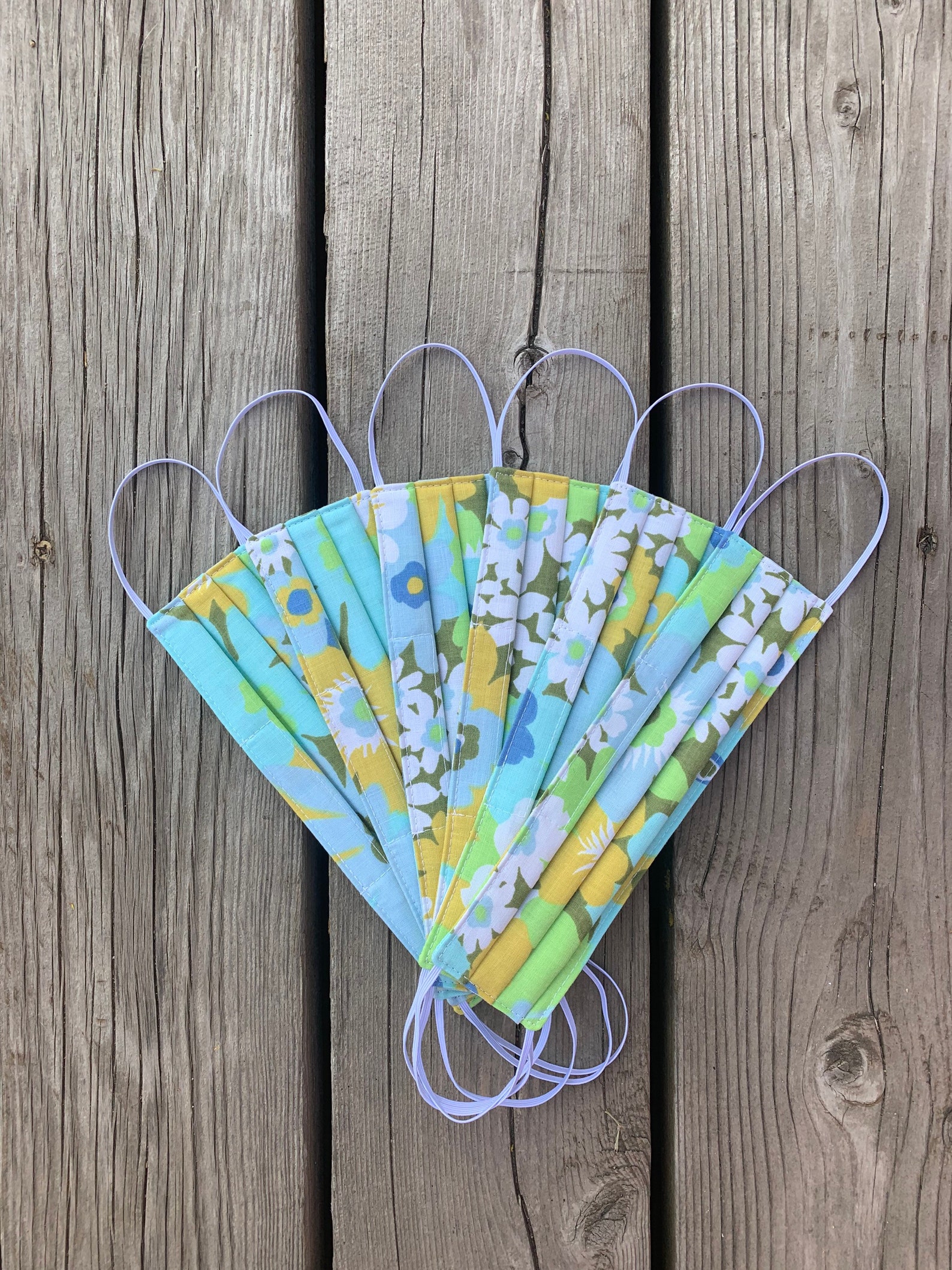 Vintage Fabric Cloth Face Mask Reusable Washable Tie On or Etsy