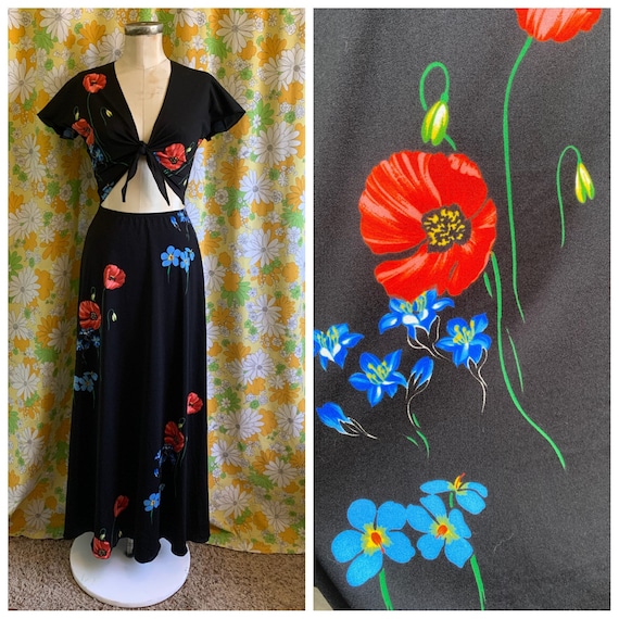 70s 80s Mills & Co by Tracy Mills 2 Piece Poppies