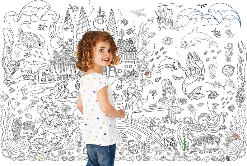 Download Extra Large Giant Poster Coloring Book For Girls Etsy