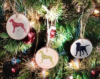 Custom Wood Slice Dog Ornament, Cat Ornament, Pet Ornament, Personalized Pet Christmas Ornament, Christmas Decor, Pet Lover Gift Ideas