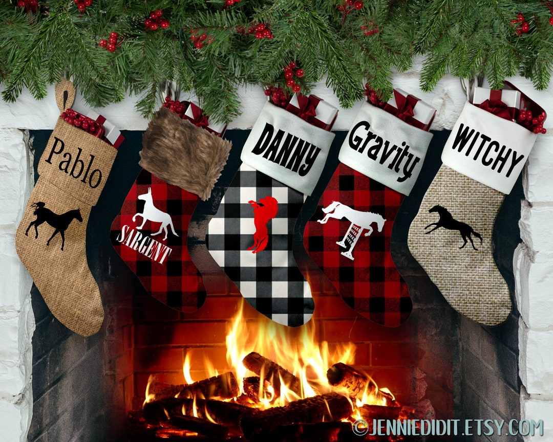 Custom Horse Christmas Stocking, Christmas Stocking, Christmas Decor