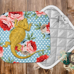 Bearded Dragon Pot Holder, Lizard Pot Holder, Reptile Decor, Reptile Pot Holder, Custom Bearded Dragon, Crazy Reptile Lady, Gifts under 20
