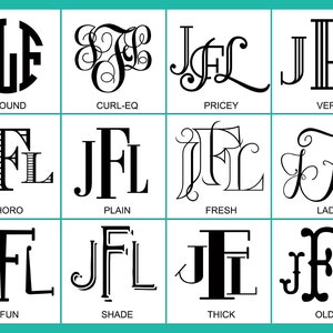Customizable Monogram Decal Sticker