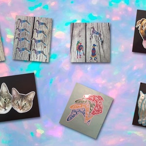 Great Dane Stickers, Tribal Art, Colorful, Tumbler Sticker, Great Dane, Greyhound, Husky, Wolfhound, Crazy Dog Lady, Dog Lover Gift Idea image 6
