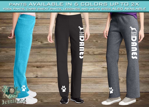 Ladies Comfy Warm Sweatpants Great Dane Wolfhound Boxer Dog Lover