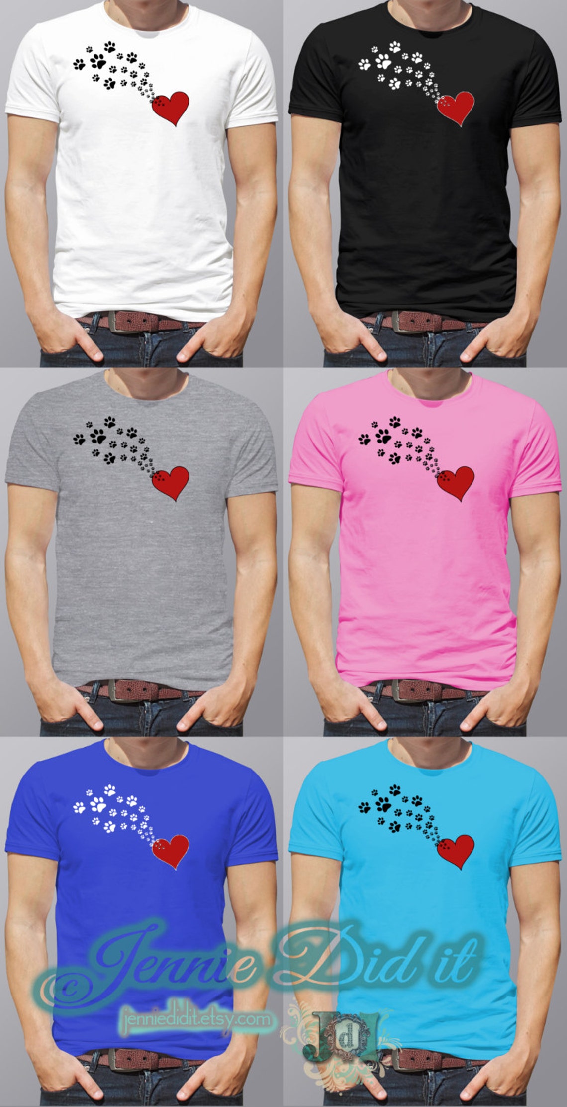 I Love Dogs T Shirt Paw Print Shirt Rescue Crazy Dog Lady Etsy