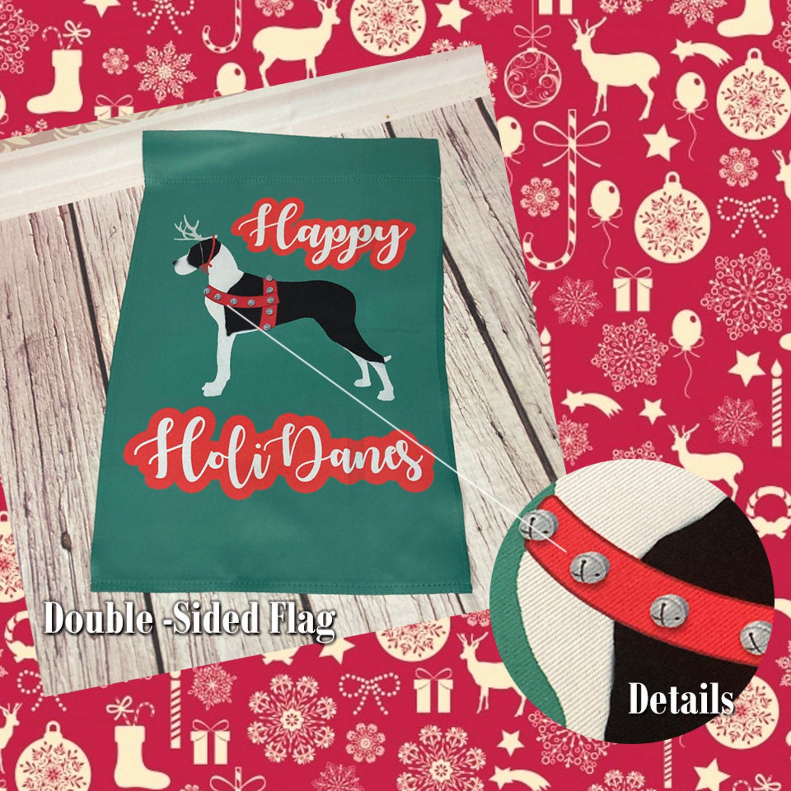 Great Dane Garden Flag Dog Garden Flag Winter Decor Etsy