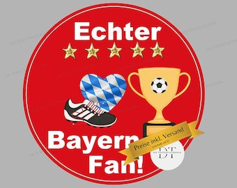 Tortenaufleger Geburtstag Fussball Bayern Fan mit oder ohne Foto