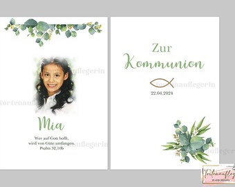 Cake topper : set de pages de livre (également disponible individuellement) communion, confirmation, baptême, inscription scolaire, etc.