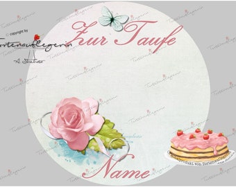 Cake topper pour communion, baptême ou autre avec ou sans photo