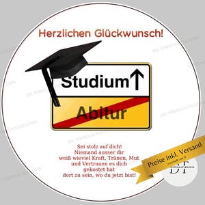 Tortenaufleger zum Abi, Abitur